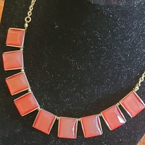 Charming Charlie goldtone necklace orange